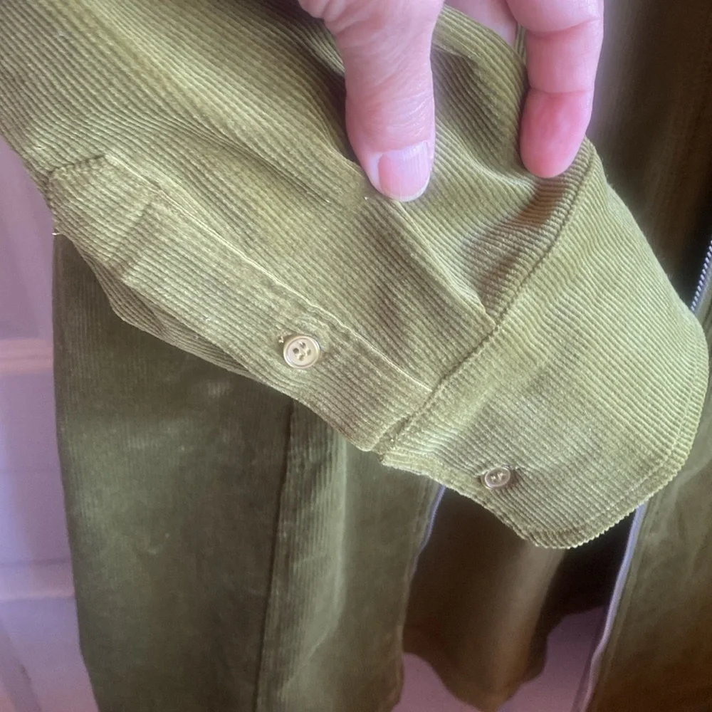 7 For All Mankind NWT Avec Les Filles Zip Up Long Sleeve Corduroy Shirtdress - Picture 11 of 14